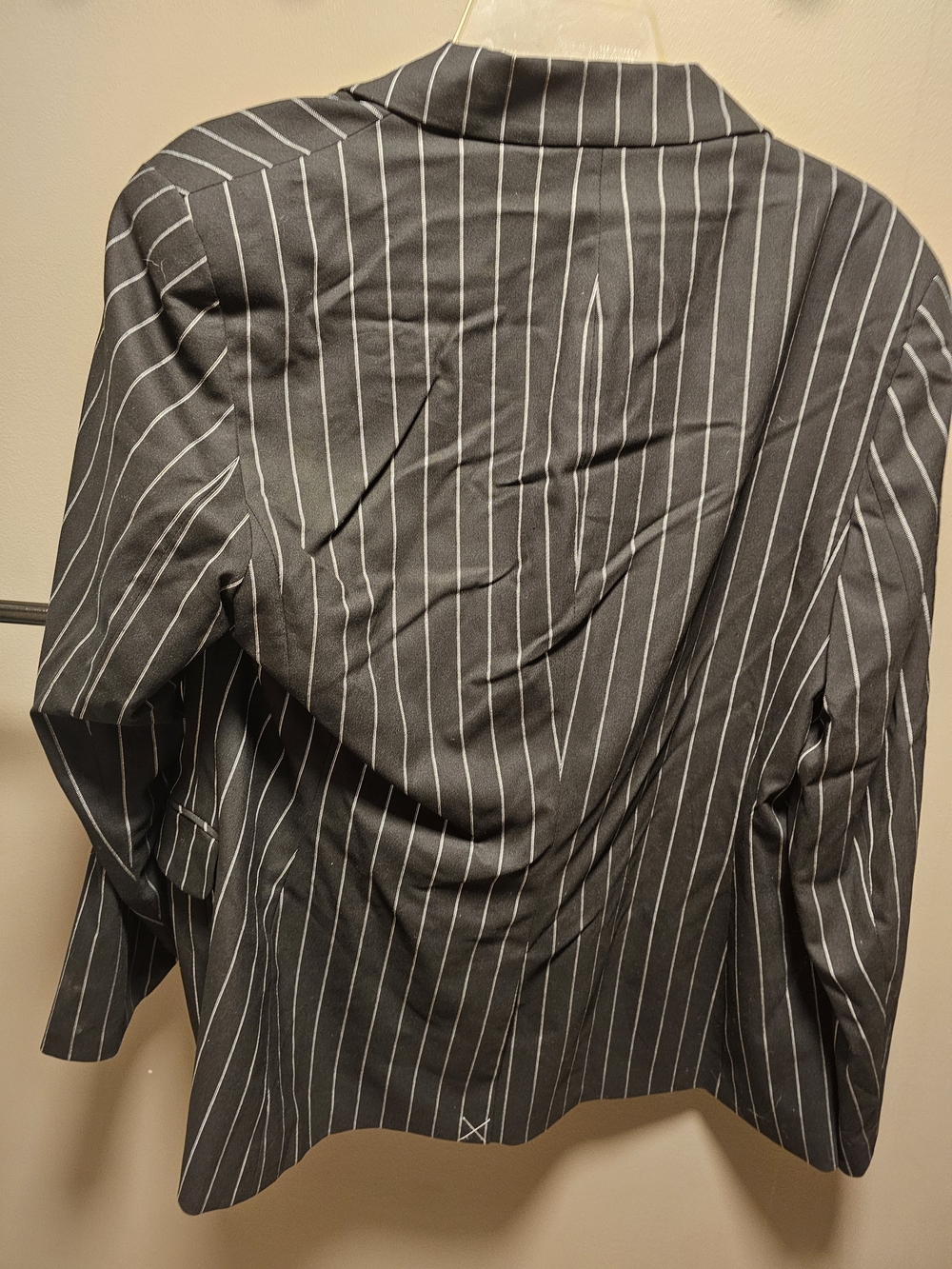 Chaps Women's Black Pinstripe Blazer - Picture 3 of 3